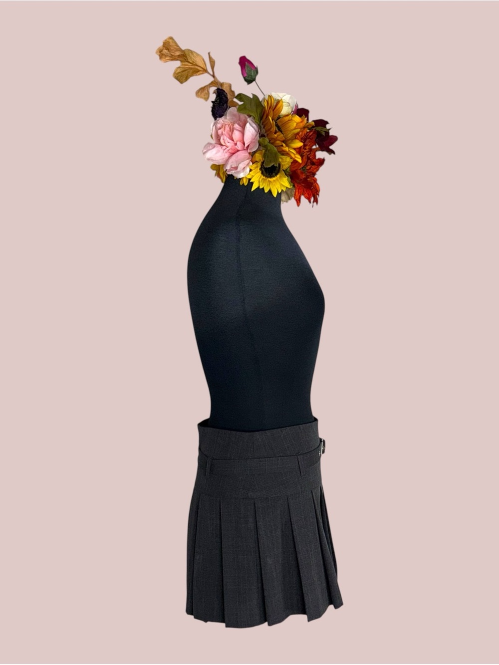 Zara Classic Pleated Mini skort in Charcoal Gray - Picture 8 of 14